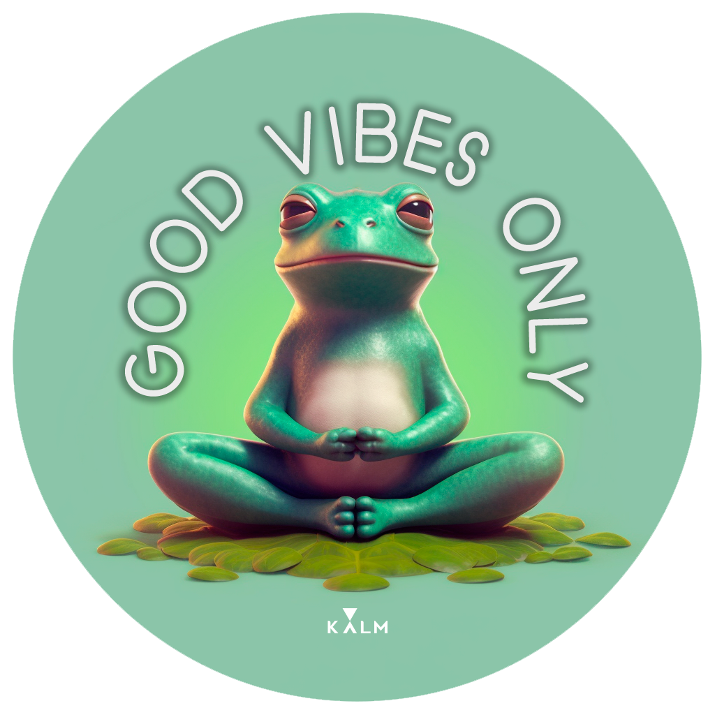 Kalm YOGI FROG Sticker. Personalize Anything with Our Stickers, Durable and Water-Resistant