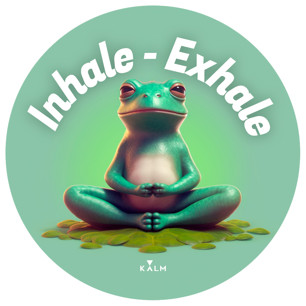 Kalm YOGI FROG Sticker. Personalize Anything with Our Stickers, Durable and Water-Resistant